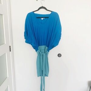 Rare dvf Edna silk two tone mini dress